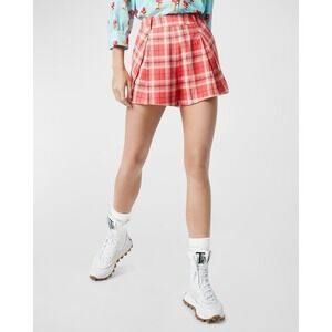 Smythe Pleated Plaid Walking Shorts Size 4